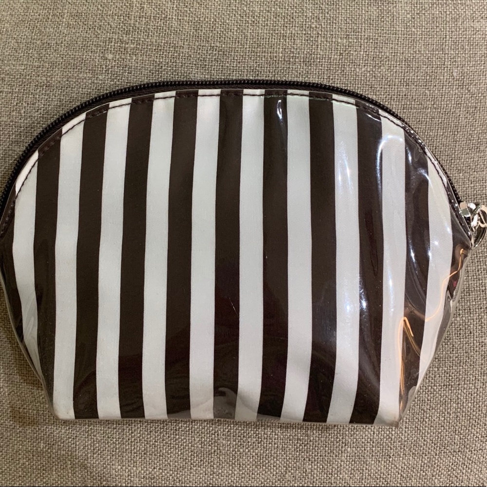 Henri Bendel striped makeup case